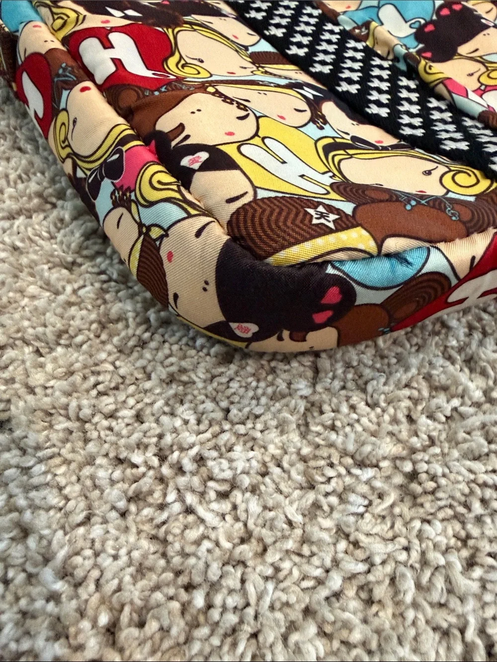 Harajuku Lovers Multicolor Cartoon Faces Laptop Bag